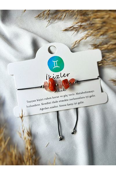 Atölye Merdiven Gemini Agate Natural Stone Bracelet / Anklet