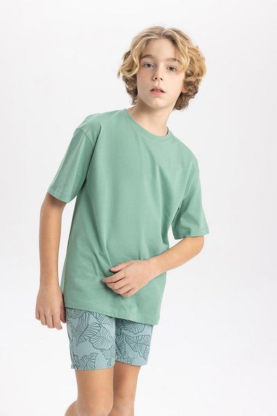 DeFacto Boys Oversize Crew Neck T-Shirt - Wide Fit, Short Sleeve, Basic Model B5927A824Sm