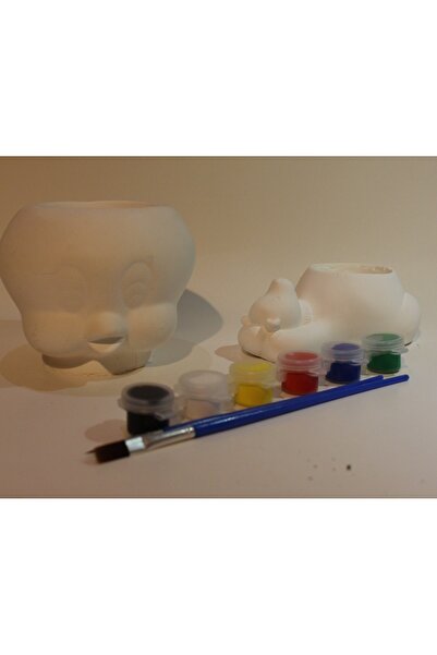 cactusgarden Hobi Boyama İkili Set Etkinlik Sevimli ayıcık ve tweety Saksı