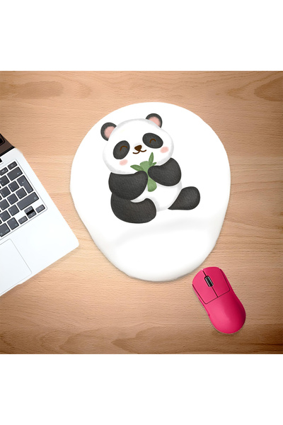 UcuruStore Χαριτωμένο οβάλ μαξιλαράκι ποντικιού Panda με στήριγμα καρπού