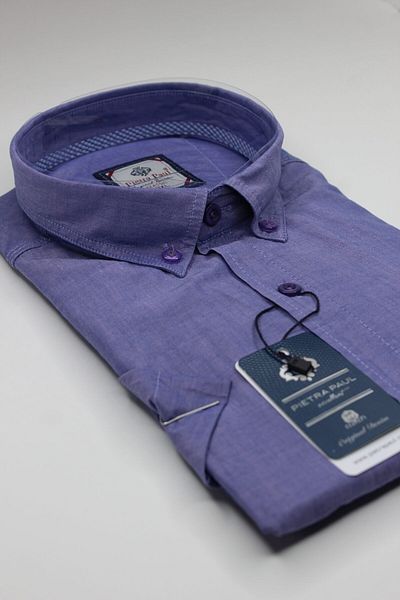 Pietra Paul Wide Fit Plain Pocket Cotton Men's Shirt