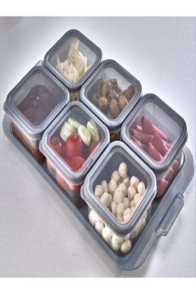 Bayev 13 Piece Breakfast Set - Cookie Spice Jam Storage Container Set on the Tray Suitable for Icebox
