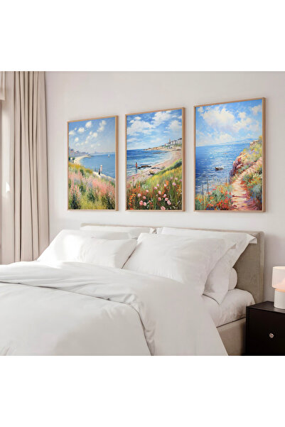 Dekorsiahome Çerçeveli 3lüTablo Seti Patika