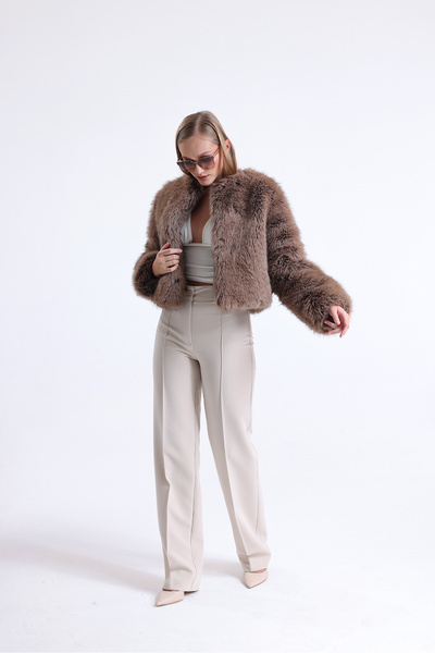 KürkZone KADIN KISA BARBIE SERİ Mont KAPÜŞONLU