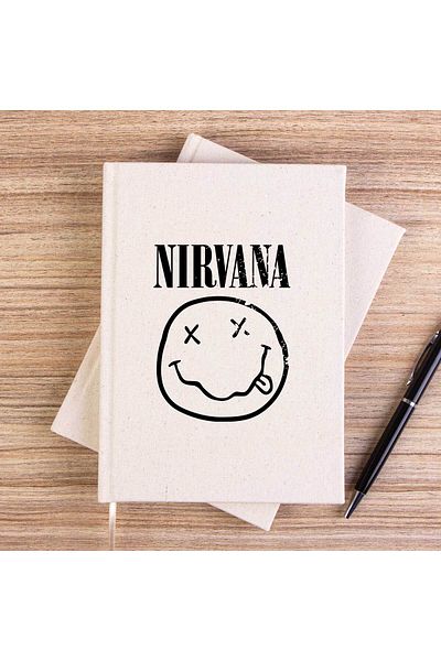 Z zepplin Caiet de pânză fără căptușeală Nirvana Smiley Face