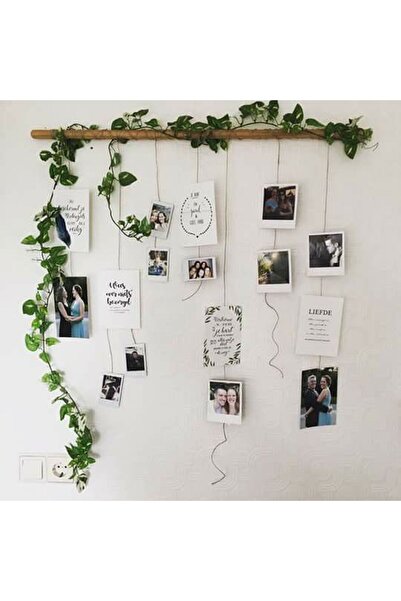 Efem Dekor 70 Cm Duvar Için Ipli Ve Mandallı Çoklu Fotoğraf Çerçevesi, Resim Yok