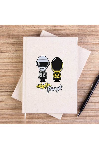 Z zepplin Caiet de pânză fără căptușeală Daft Punk Cartoon