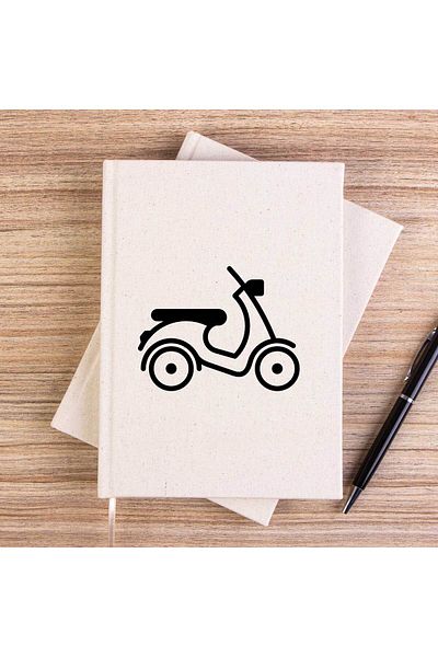 Z zepplin Caiet de pânză fără căptușeală Vespa Scotter Silhouette