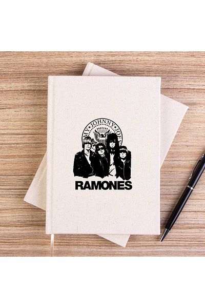 Z zepplin Caiet de pânză fără căptușeală cu logo și grup Ramones