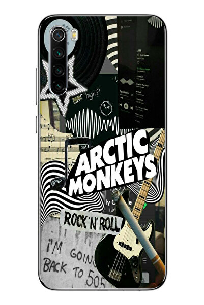 Magic Ring Redmi Note 8 Uyumlu Arctic Monkeys Kolaj Desenli Şeffaf Telefon Kı...