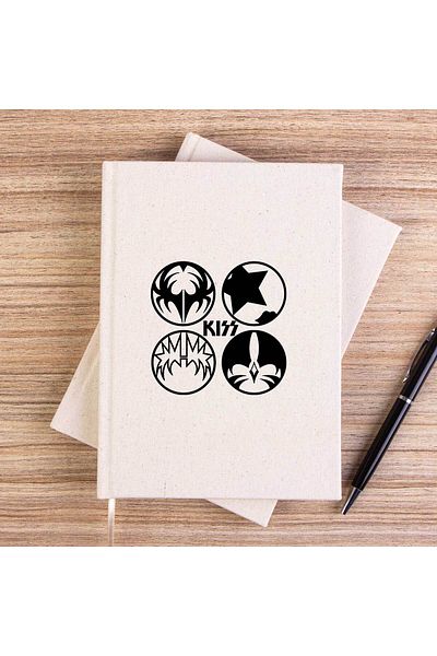 Z zepplin Kiss Figure Unlined Canvas Notebook