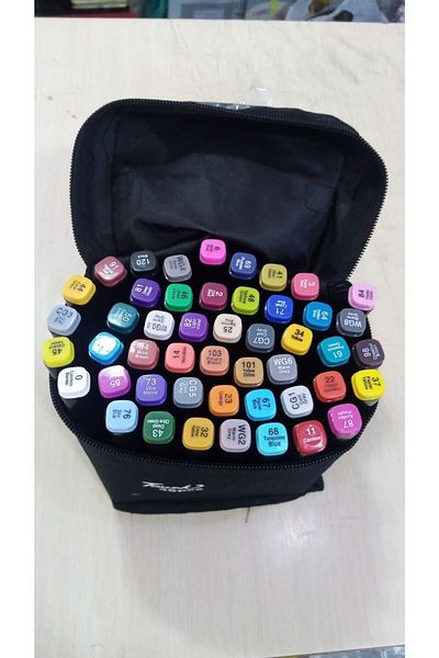 gebzeli Double Ended Marker Set 48 Pieces Set with Special Cloth Bag
