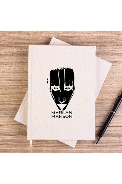 Z zepplin Caiet de pânză fără căptușeală Marilyn Manson Head