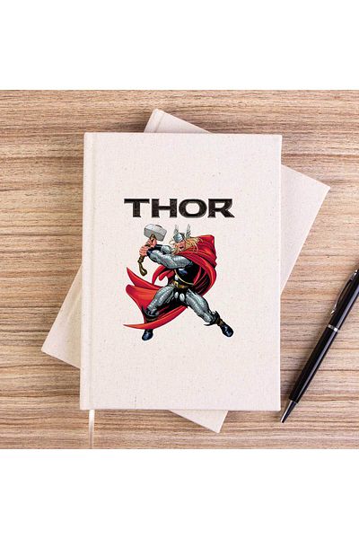 Z zepplin دفتر ملاحظات قماشي غير مبطن بتصميم الرسوم المتحركة Thor Character
