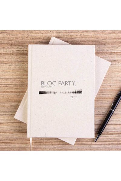 Z zepplin Bloc Party إنذار صامت غير مبطن دفتر قماش