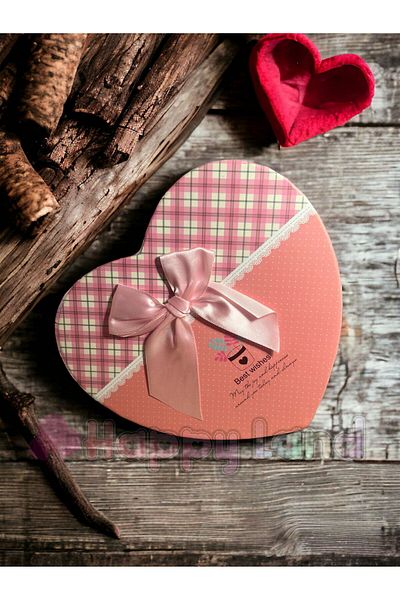 Happyland Valentine's Day Gift for Lover Pink Heart Box 3 Pieces Mother's Day Baby Shower Party