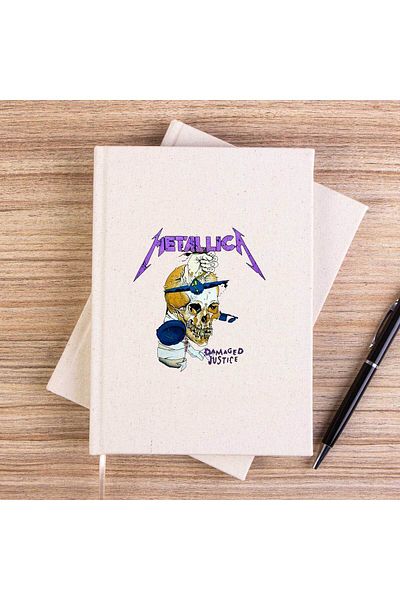 Z zepplin Caiet de pânză fără căptușeală Metallica Damaged Justice