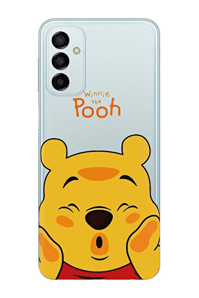 Magic Ring Samsung Galaxy M23 Uyumlu Winnie The Pooh Desenli Şeffaf Telefon K...