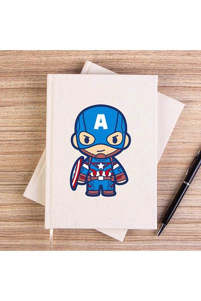 Z zepplin Caiet de pânză fără căptușeală de animație Captain America
