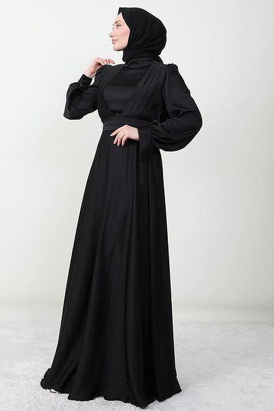 Giza Giyim Μαύρο βραδινό φόρεμα Hijab Milanda