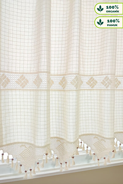 VANESSA PERDE Buldan İşi Otantik Perde %100 Pamuk Ve El İşçiliği Yumuşak Doku...