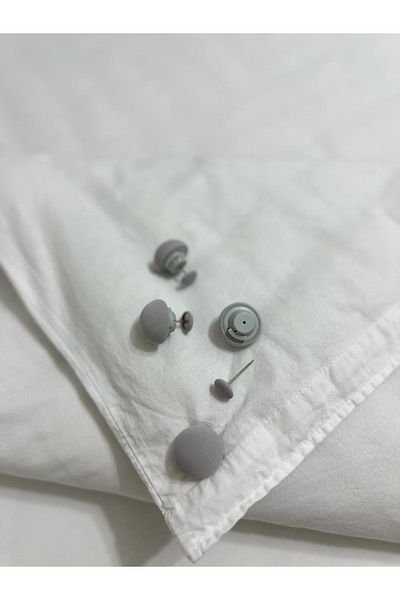 MİMOZA PARK Practical 12-Piece Mushroom Shaped Quilt Fixing Pin Button Clip Sheet Duvet Cover Fixer