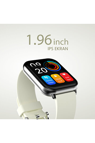 HiFuture Zone2 Bluetooth 5.2 IP68 1.96 inç Arama Özellikli Uyumlu Nabız Spor Takibi 50mm Akıllı Saat Gri