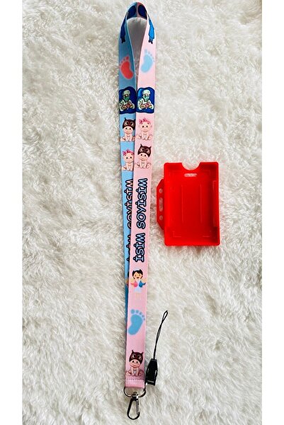 Staffy Kişiye Özel Isimli Ebe Temalı Boyun Askı Ipi