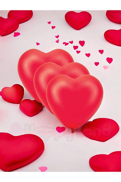 Happyland 100Pcs Red Heart Balloon 12 Inch 30Cm Party Wedding Engagement Lover Birthday Heart Balloon