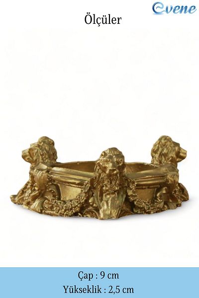 Evene Ashtray Gold Ashtray Decorative Ashtray 4 Pieces Model 7
