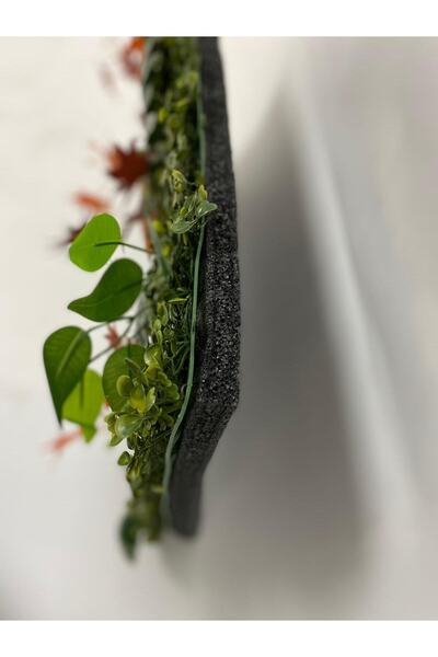 VEAL STORE Yapay Çiçek Duvar Kaplama 60'40 Cm Panel Şimşir Dik Duvar Uygulama Çim Dikey Bahçe