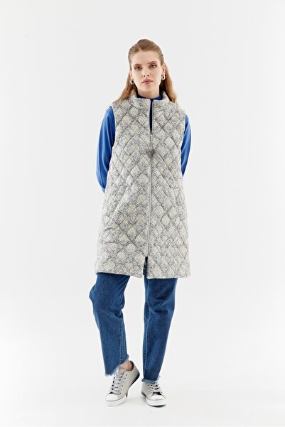 NPRIVE Vestă matlasată cu model asimetric