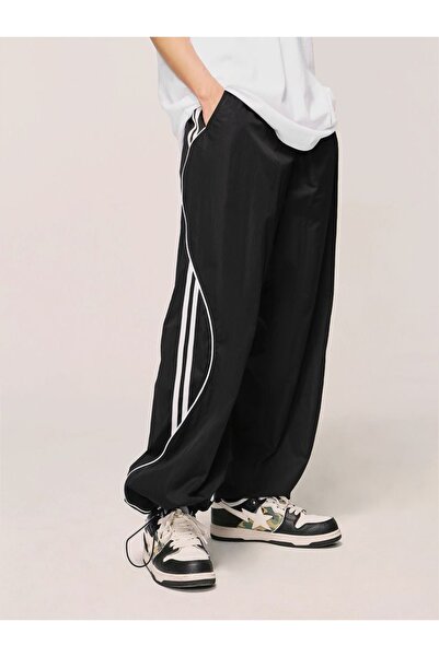 DEEFWEAR Y2k Zip Detail Parachute Sweatpants/Pants