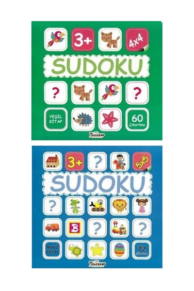 Teleskop Popüler Bilim 3+ Yaş Çocuklar İçin 4X4 ve 5X5 Sudoku Kitapları