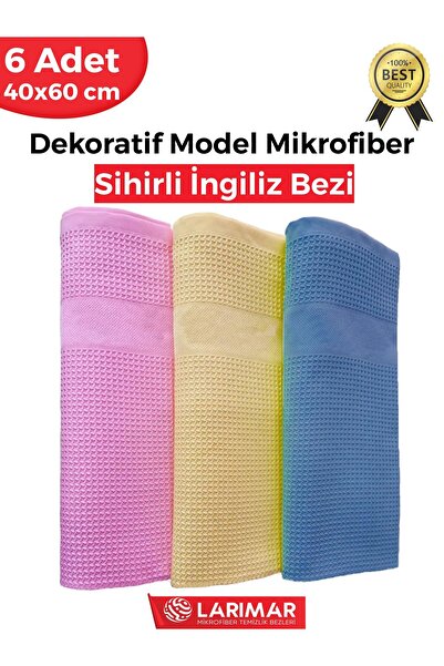 Larimar 6 komada mikrofibre dekorativne engleske krpe za čišćenje / magične k...