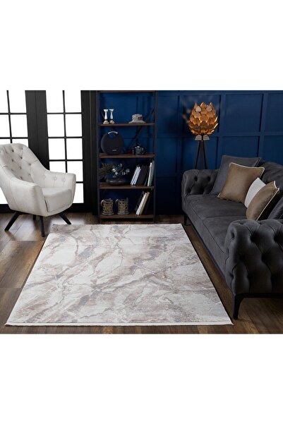 GÜMÜŞSUYU Novastyle 11482 - 160x230 Mavi Modern Salon Halısı