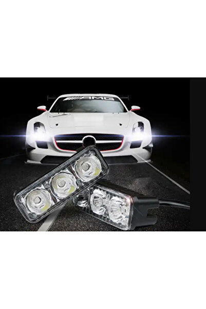 TEKNOCLUB Araba Gündüz Ledi - 2x3 Power Ledli - 9W - 12V LED Yüksek güç gündü...