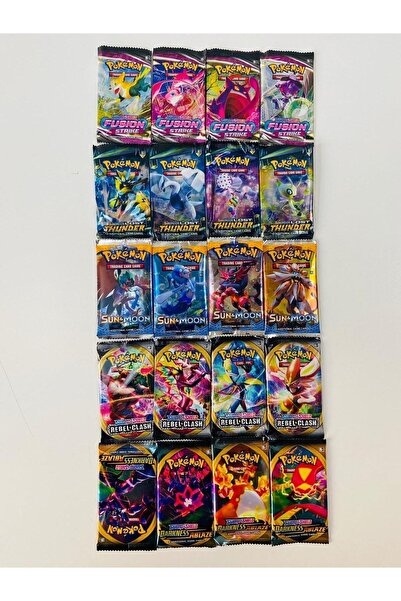 Abetto Market Pokemon Game Card 20 Pack Pokemon Card 5 Series in One