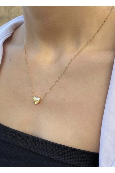 milove قلادة سلسلة ذهبية أنيقة على شكل قلب