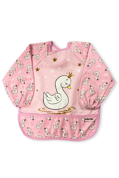 ADA BEBEK ÇOCUK Cute Swan Figured Wearable Waterproof Sleeved Baby Bib ADA8364-13