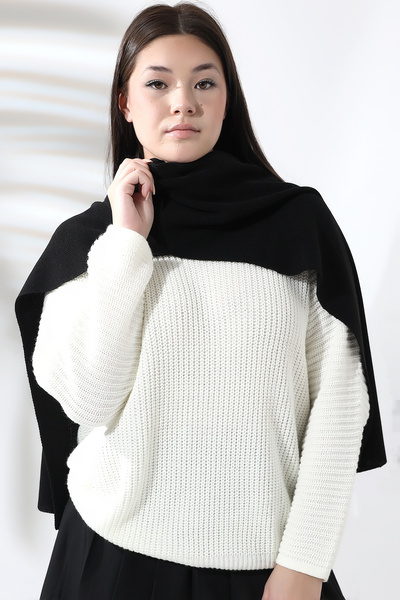 Devinka Tricotaj Thessaloniki pentru damă, eșarfă neagră