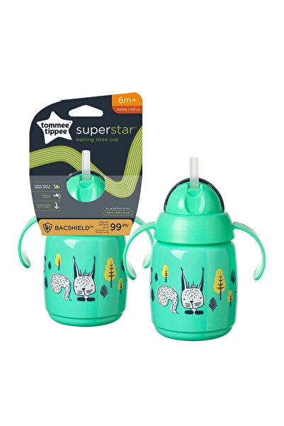 tommee tippee Superstar Easy Drinking Cup with Straw Green 300 Ml