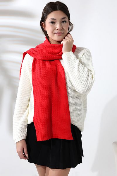 Devinka Women's Hair Braid Soft Tuche Scarf Red