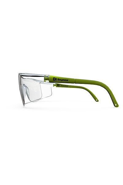 Baymax S-400 Glasses Green Frame Transparent