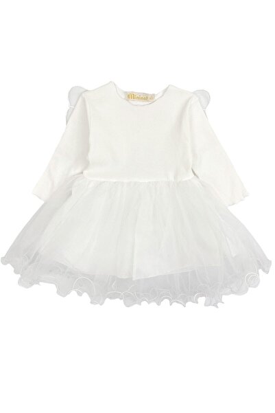 LittleElephant Kelebek Kanatlı Uzun Kollu Party Bebek Elbise