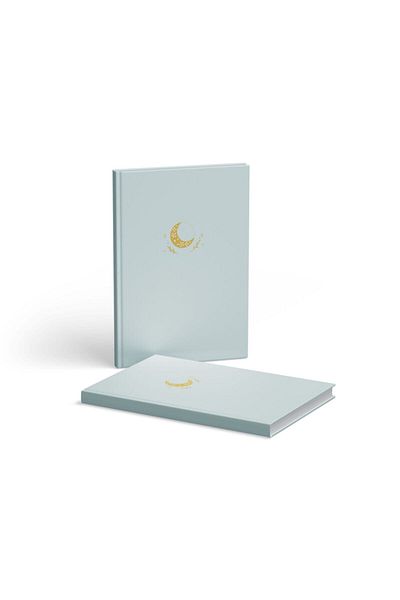 AKILLICA Dotted Notebook Hard Cover with Ribbon 13x21 Cm Hardcover Notebook Turquoise 2 Pieces