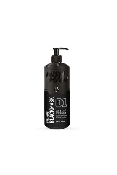 NISHMAN 200 Ml Peel-Off Black Mask - Anti-Blemish and Acne