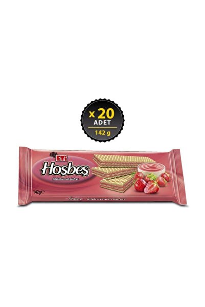 Eti ويفر كريمي بالفراولة - 142 جم × 20 قطعة