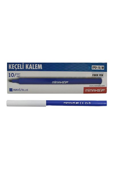 Mimaks Office Type Felted Pen Blue Box of 10