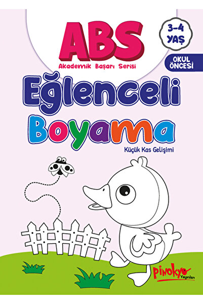 Pinokyo Yayınları سلسلة النجاح الأكاديمي، تلوين ممتع، 3-4 سنوات، 32 صفحة